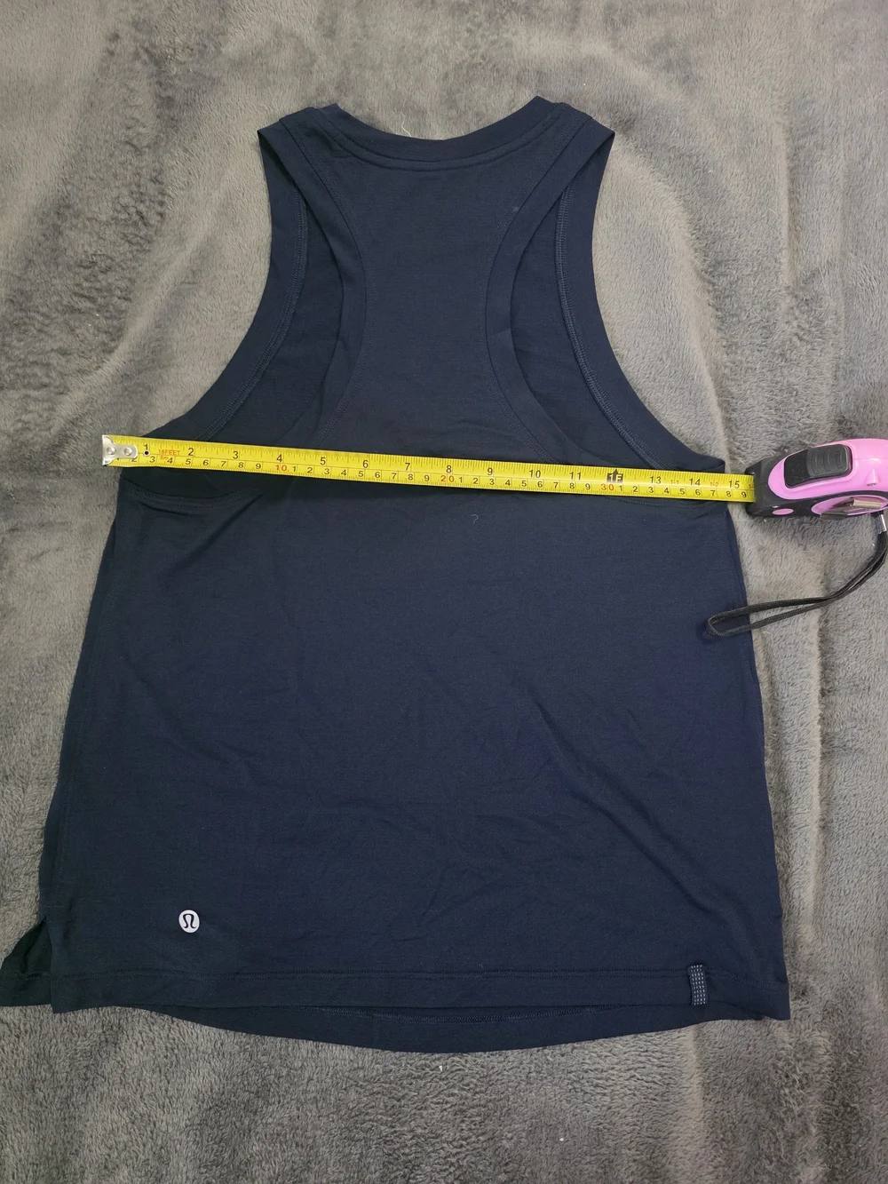 Womens Navy Muscle Tank Top - Performance Stretch